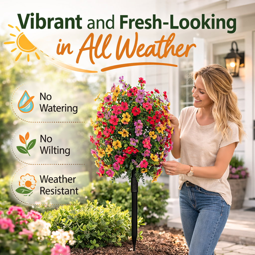 MiaHome™💐No-Fade Outdoor Hanging Flowers🌸☀️– Effortless Beauty