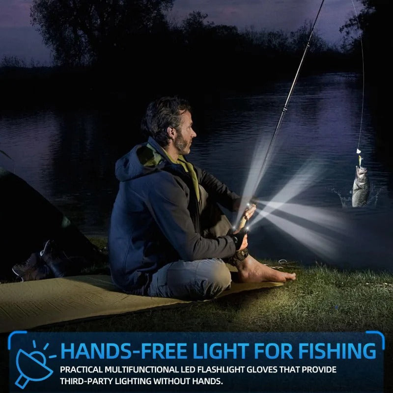 💡 LED Flashlight Gloves | Hands-Free Light for Work & Outdoors
