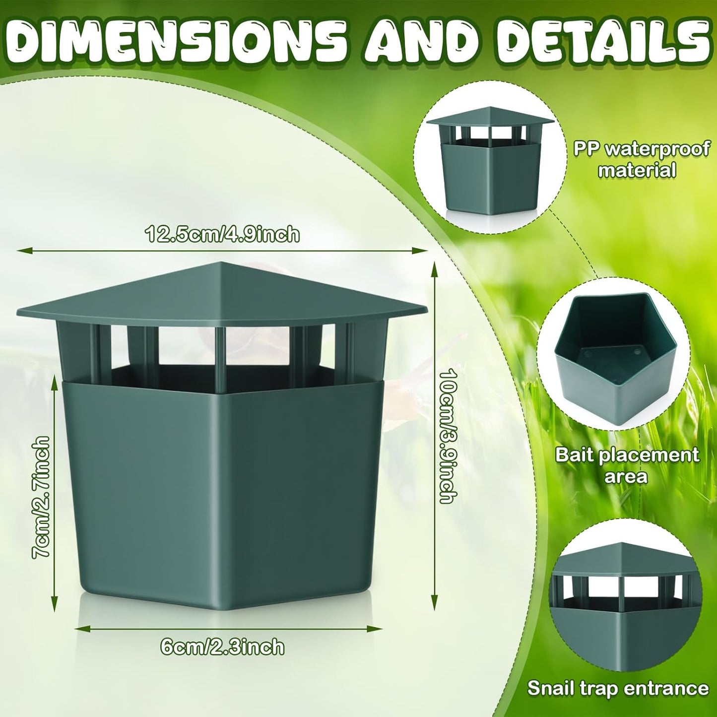 MiaHome™ 🐌Beer Trap for Snails and Slugs — Reusable Plastic Snail Catcher Container