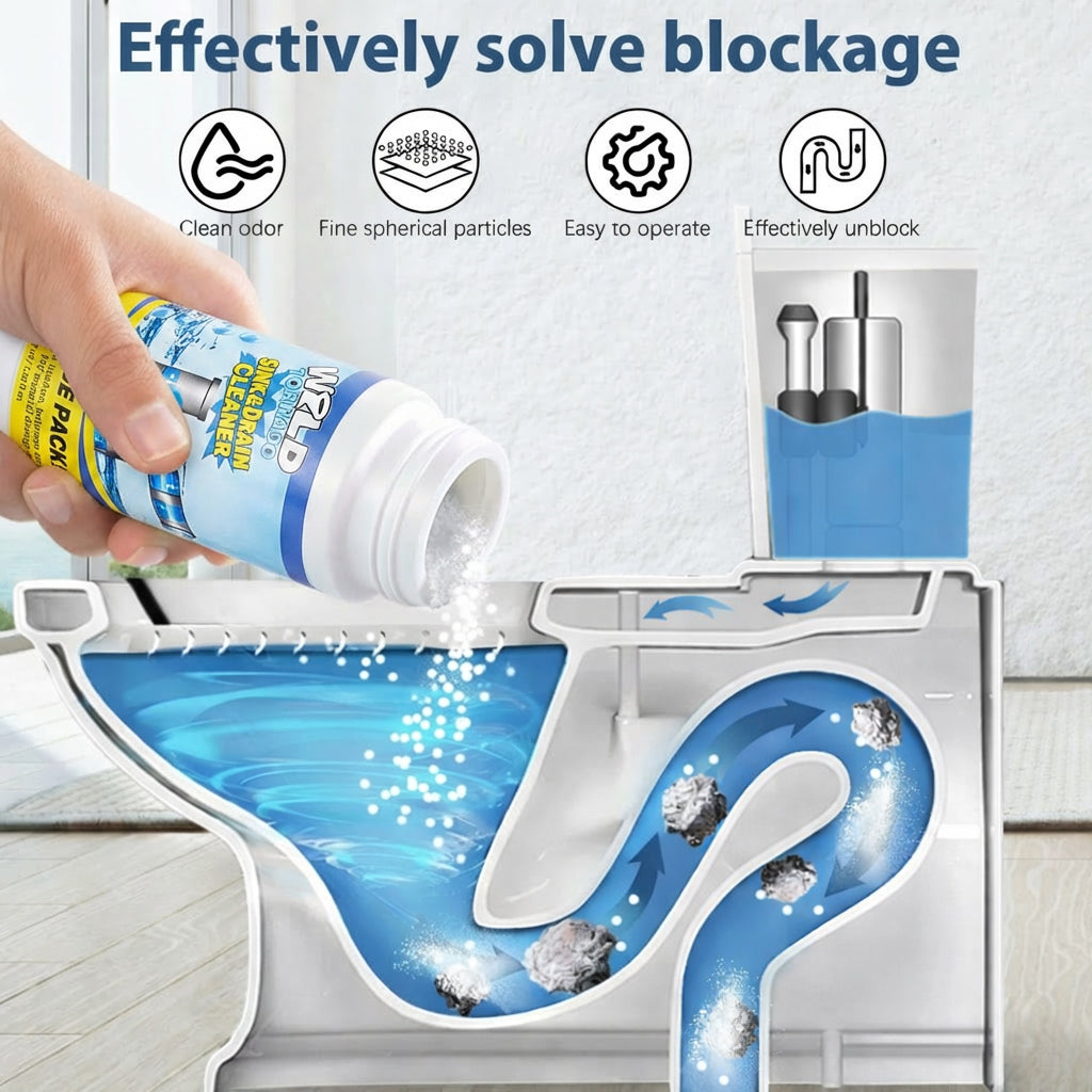 MiaHome™ Powerful Sink Drain Cleaner - All-Purpose Pipe Dredging Powder for Home（Offer）