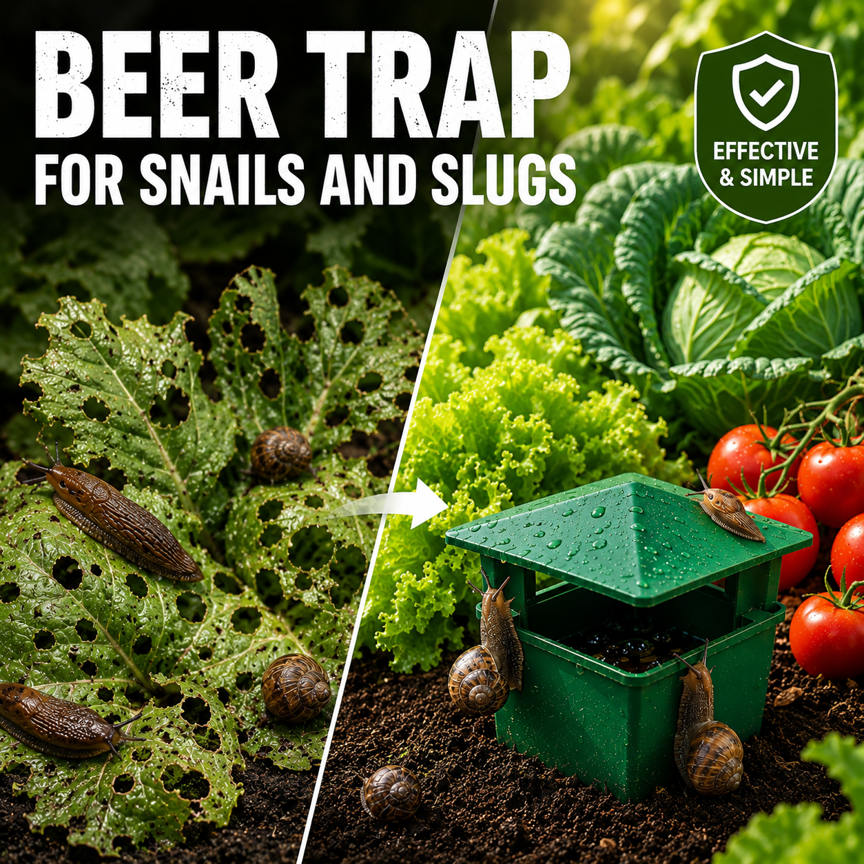 MiaHome™ 🐌Beer Trap for Snails and Slugs — Reusable Plastic Snail Catcher Container