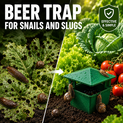 MiaHome™ 🐌Beer Trap for Snails and Slugs — Reusable Plastic Snail Catcher Container