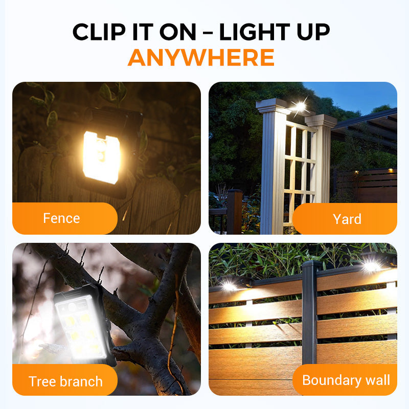 MiaHome™ Outdoor Solar Clip Light with Motion Sensor