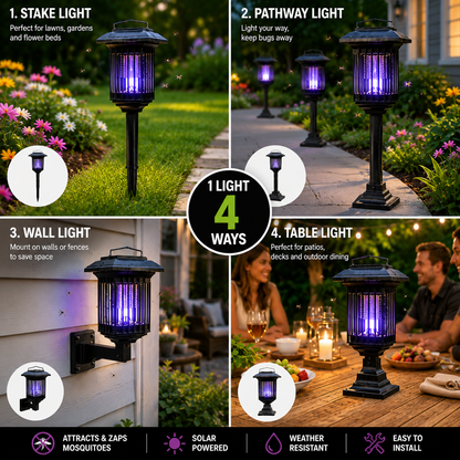 MiaHome™ ☀️ Long-Lasting Solar Mosquito Killer for Backyard Nights🏡🦟 (Pro)