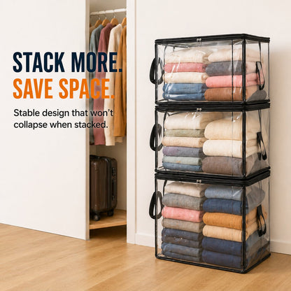 🔥LIMITED TIME 50% OFF📦Large Heavy-Duty Stackable Thick Plastic Clear Storage Bag