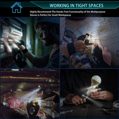 💡 LED Flashlight Gloves | Hands-Free Light for Work & Outdoors