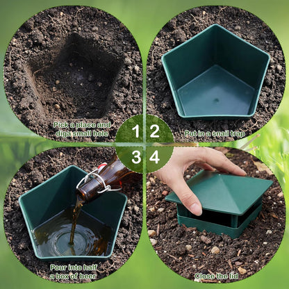 MiaHome™ 🐌Beer Trap for Snails and Slugs — Reusable Plastic Snail Catcher Container