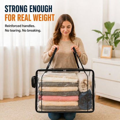 🔥LIMITED TIME 50% OFF📦Large Heavy-Duty Stackable Thick Plastic Clear Storage Bag