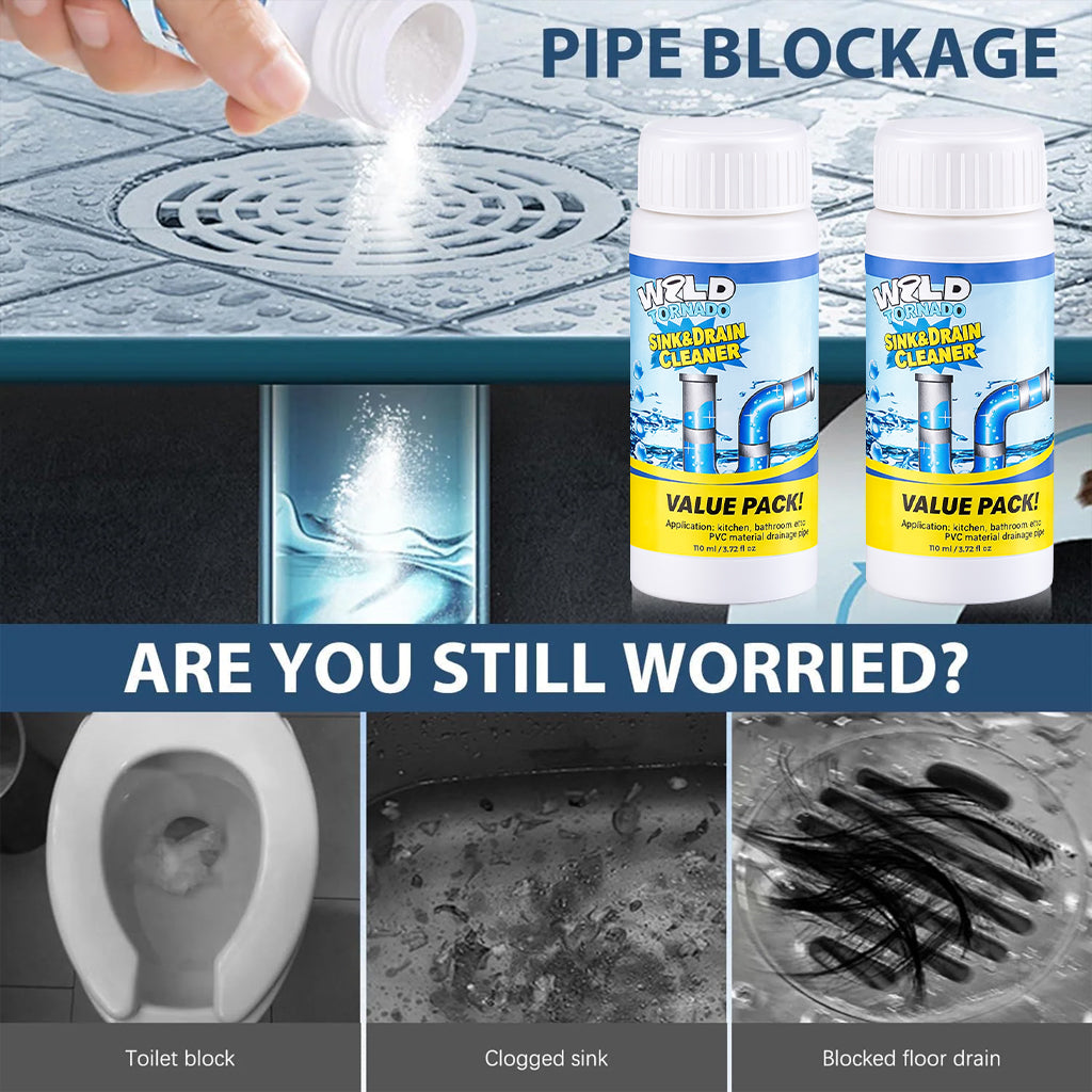 MiaHome™ Powerful Sink Drain Cleaner - All-Purpose Pipe Dredging Powder for Home（Offer）