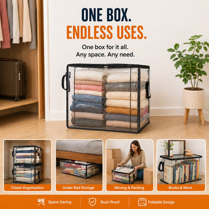 🔥LIMITED TIME 50% OFF📦Large Heavy-Duty Stackable Thick Plastic Clear Storage Bag