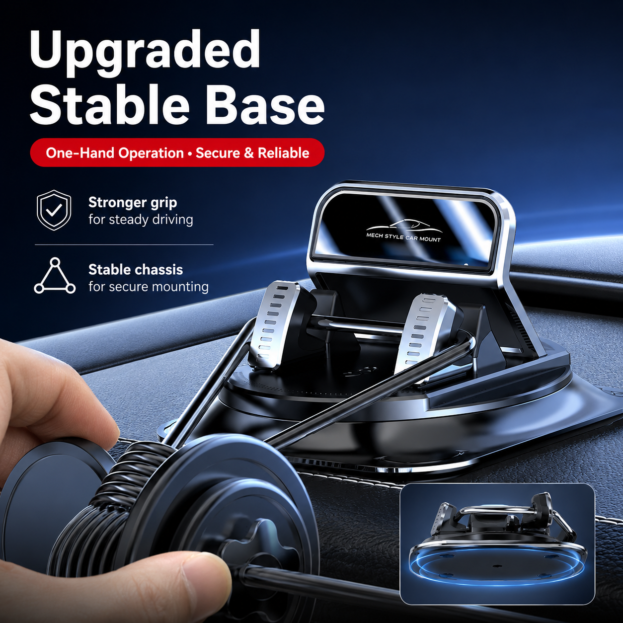🔥LAST DAY 53% OFF 🔥 360° Stable Car Phone Mount for Dashboard & Windshield