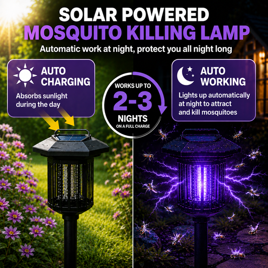 MiaHome™ ☀️ Long-Lasting Solar Mosquito Killer for Backyard Nights🏡🦟 (Pro)