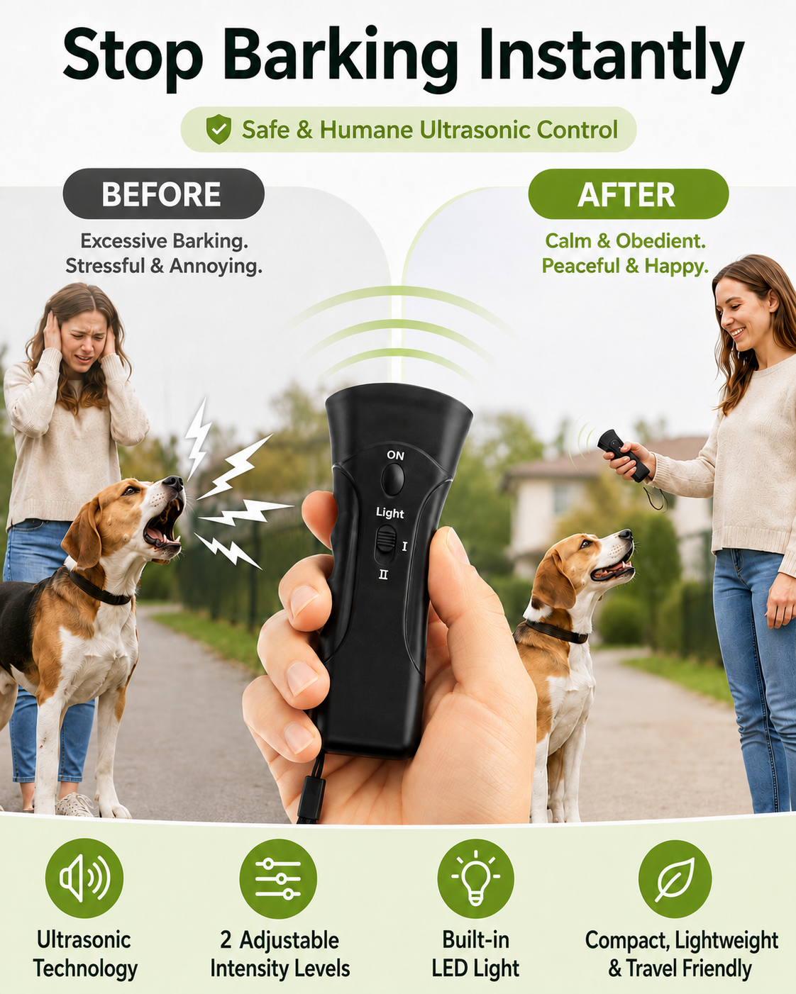 MiaHome™ 🐶Ultrasonic Dog Repeller for Easy Barking Troubles! (Pro)