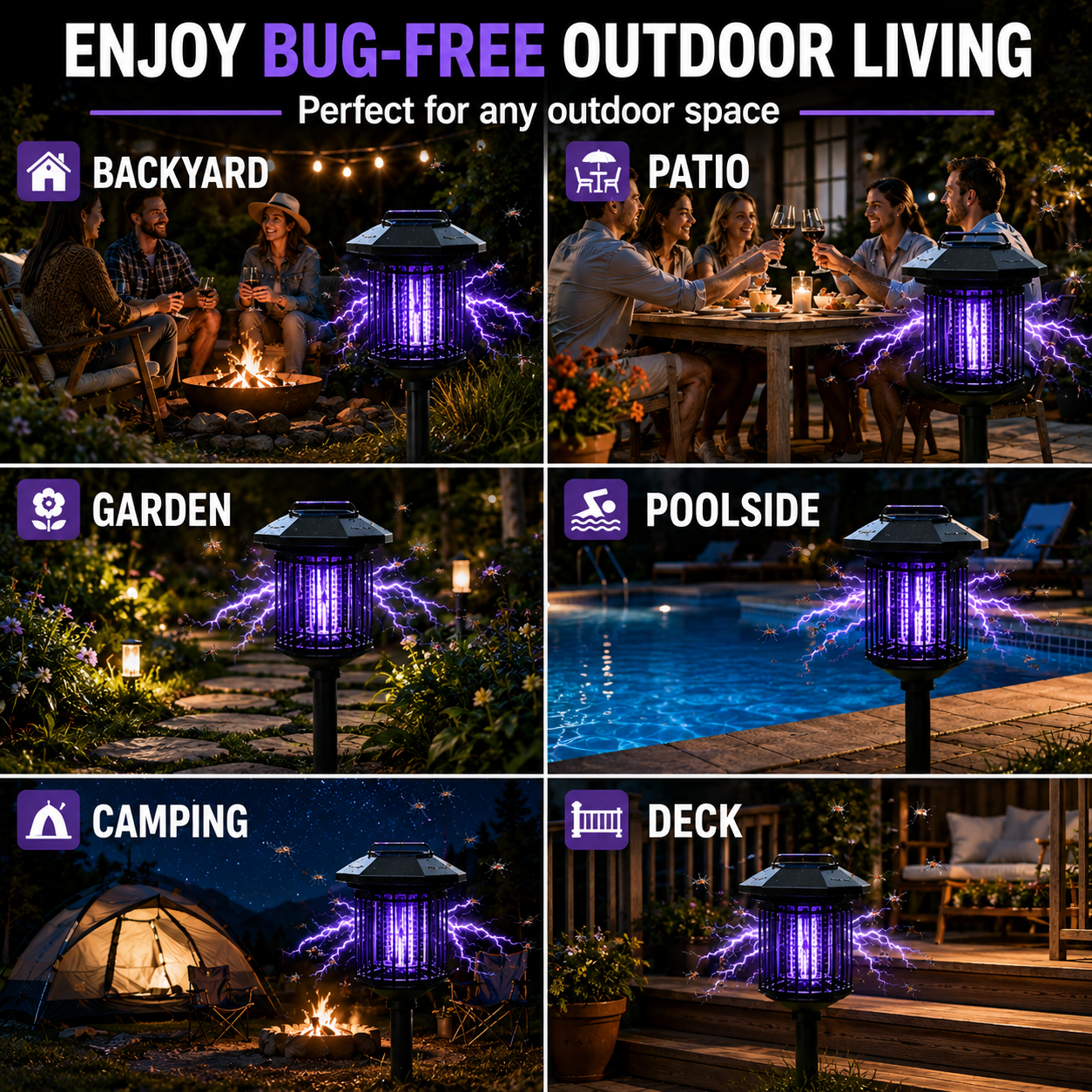 MiaHome™ ☀️ Long-Lasting Solar Mosquito Killer for Backyard Nights🏡🦟 (Pro)