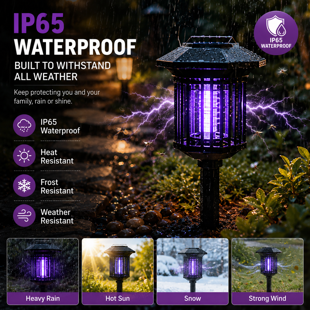 MiaHome™ ☀️ Long-Lasting Solar Mosquito Killer for Backyard Nights🏡🦟 (Pro)