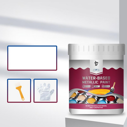LIMITED TIME 50% OFF⚡MiaHome™ Rust Converter Metallic Paint – One coat stops rust, no sanding, no fumes.Perfect for garden tools & gates. 🔨🛡️